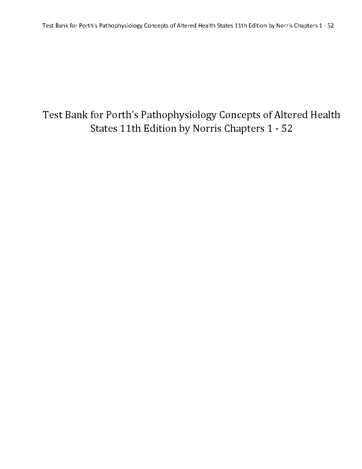 Porth Pathophysiology Test Bank 11e Nursing 2026 IMG-1
