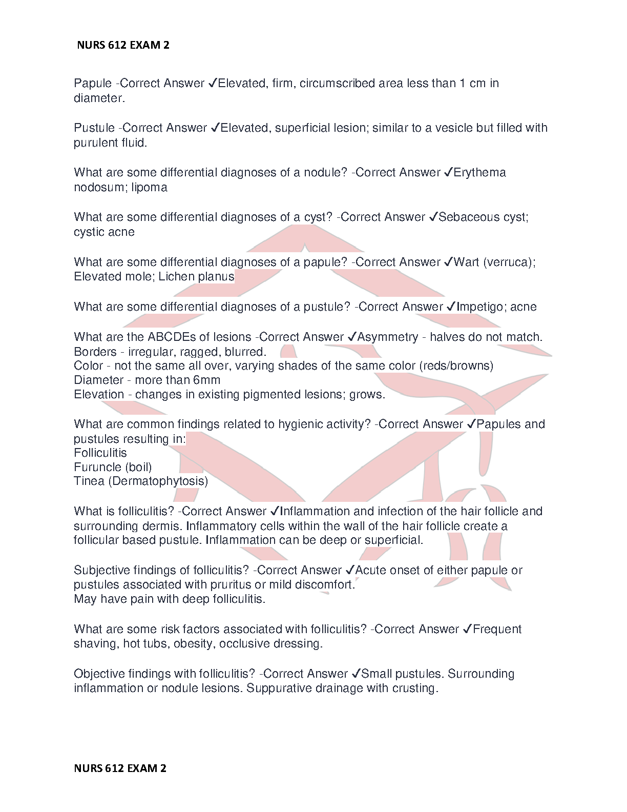 NURS 612 Exam Questions and Answers 2026/2027