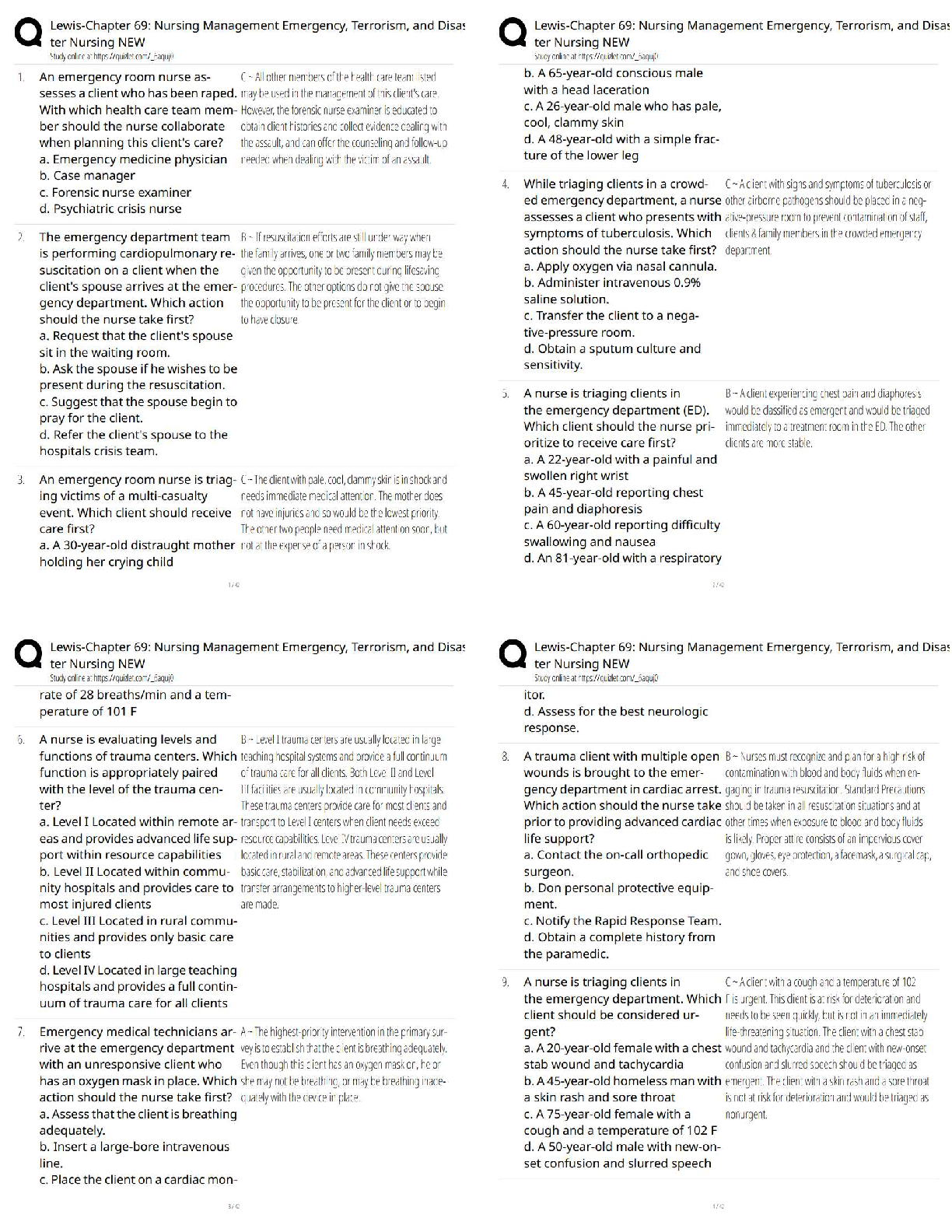 Nursing Emergency Triage Test Bank Lewis 12th Ed 2027 IMG-1