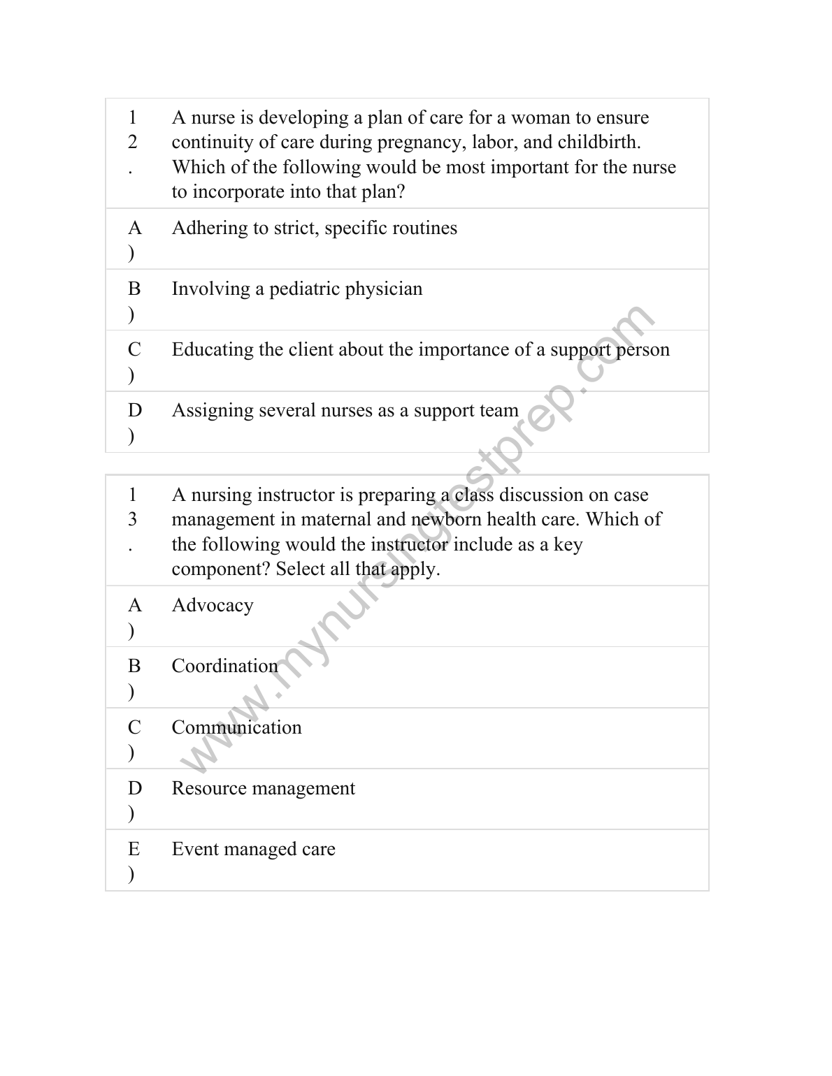 Ricci Maternity Nursing Test Bank 5th Ed 2026/27 IMG-3