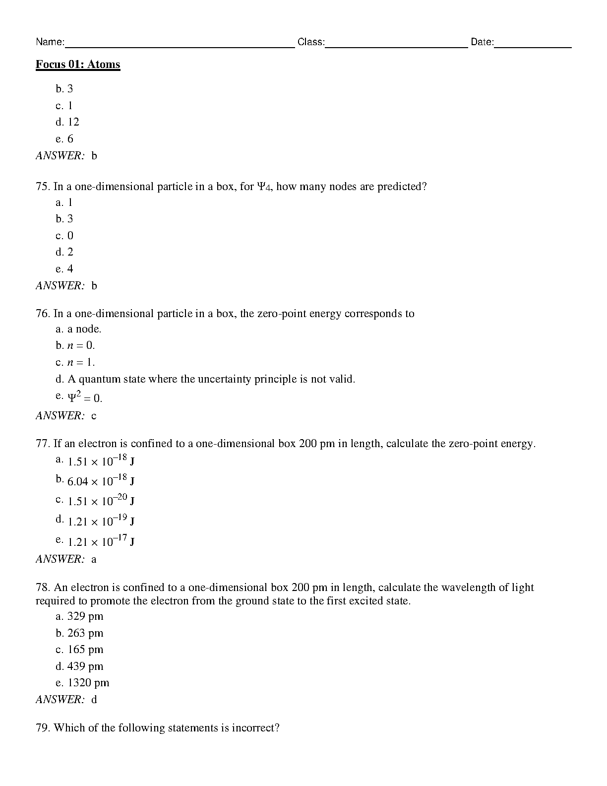 Chemical Principles 7th Edition Test Bank