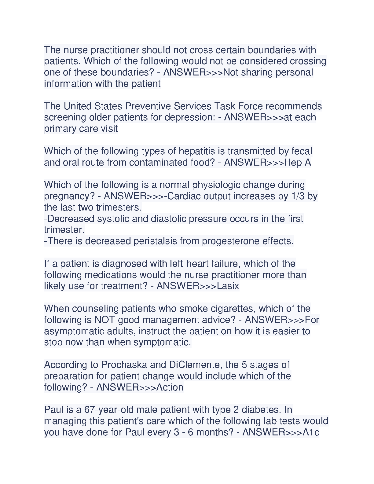 ANCC FNP Board Exam Practice Questions and Rationales Guide IMG-3