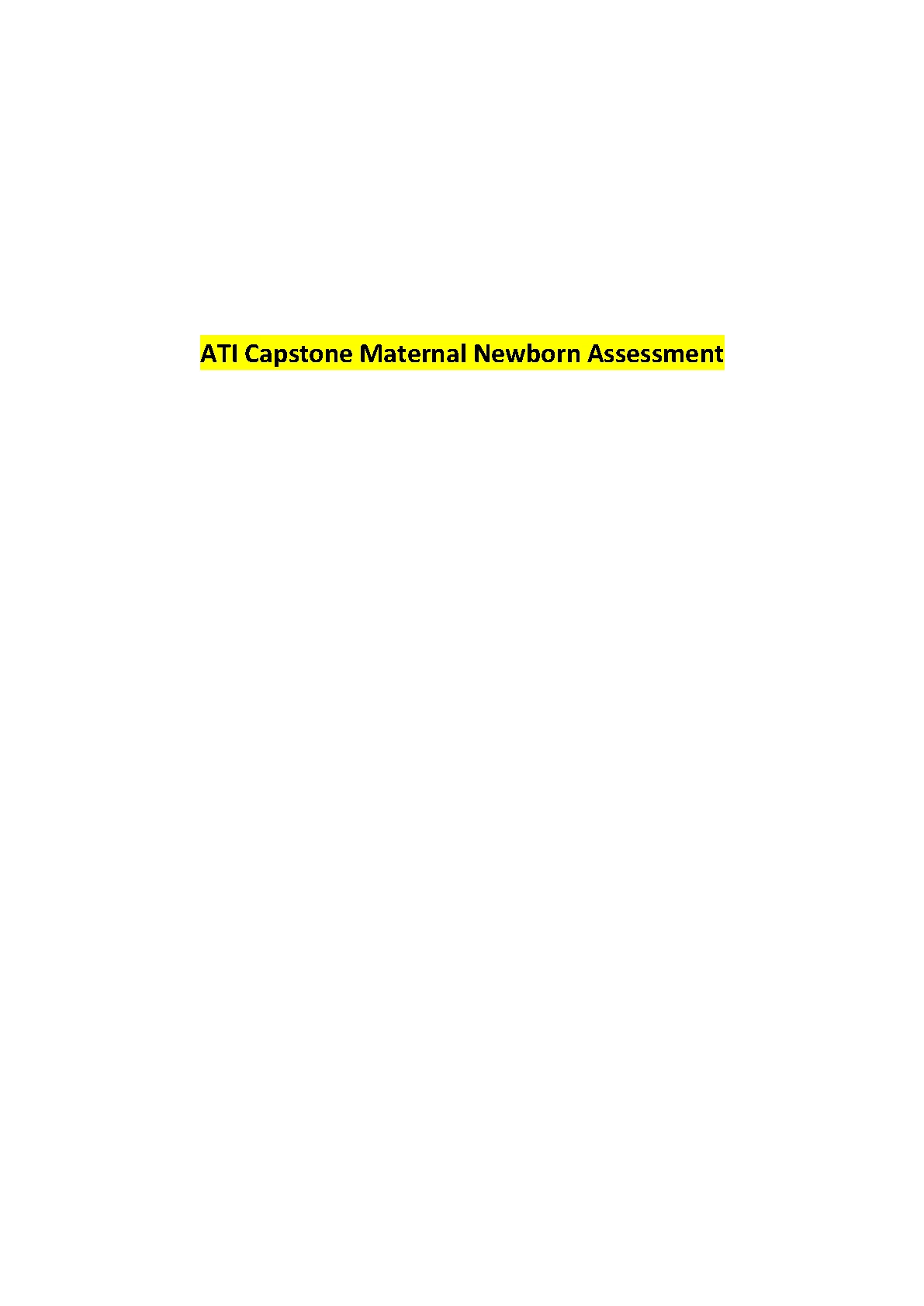 ATI Maternal Newborn Capstone Exam Prep 2026/27 IMG-1