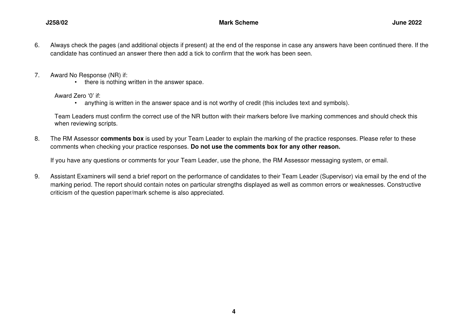 OCR Chem B J258/02 Mark Scheme 2026-27 Revision Guide