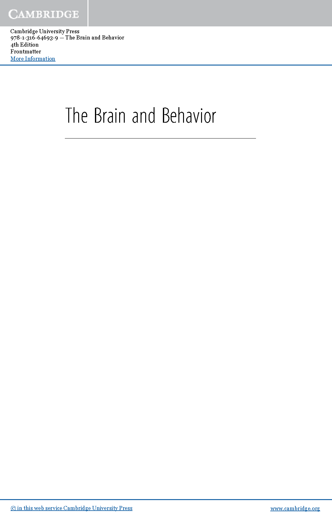 Brain & Behavior Neuroanatomy Test Bank Ed 4
