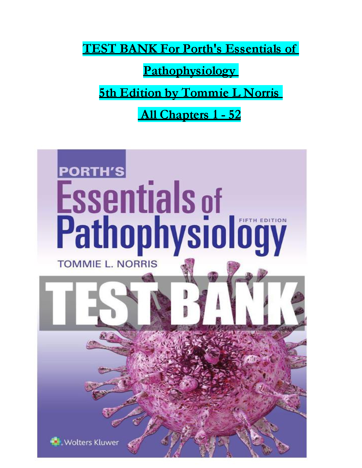 Porth's Essentials of Pathophysiology, 5th Edition IMG-1