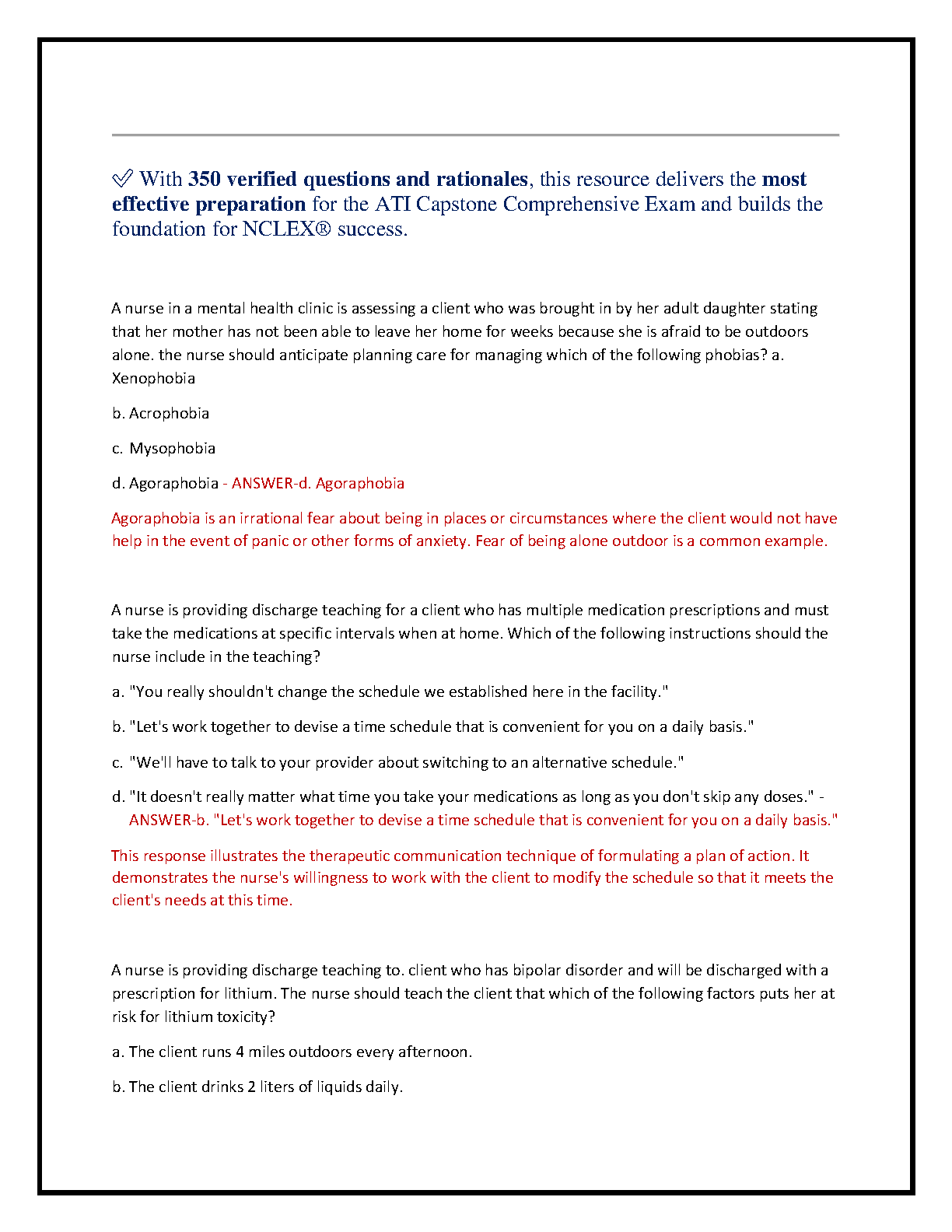 ATI RN Capstone Exam Prep 2026/27 Test Bank Solutions