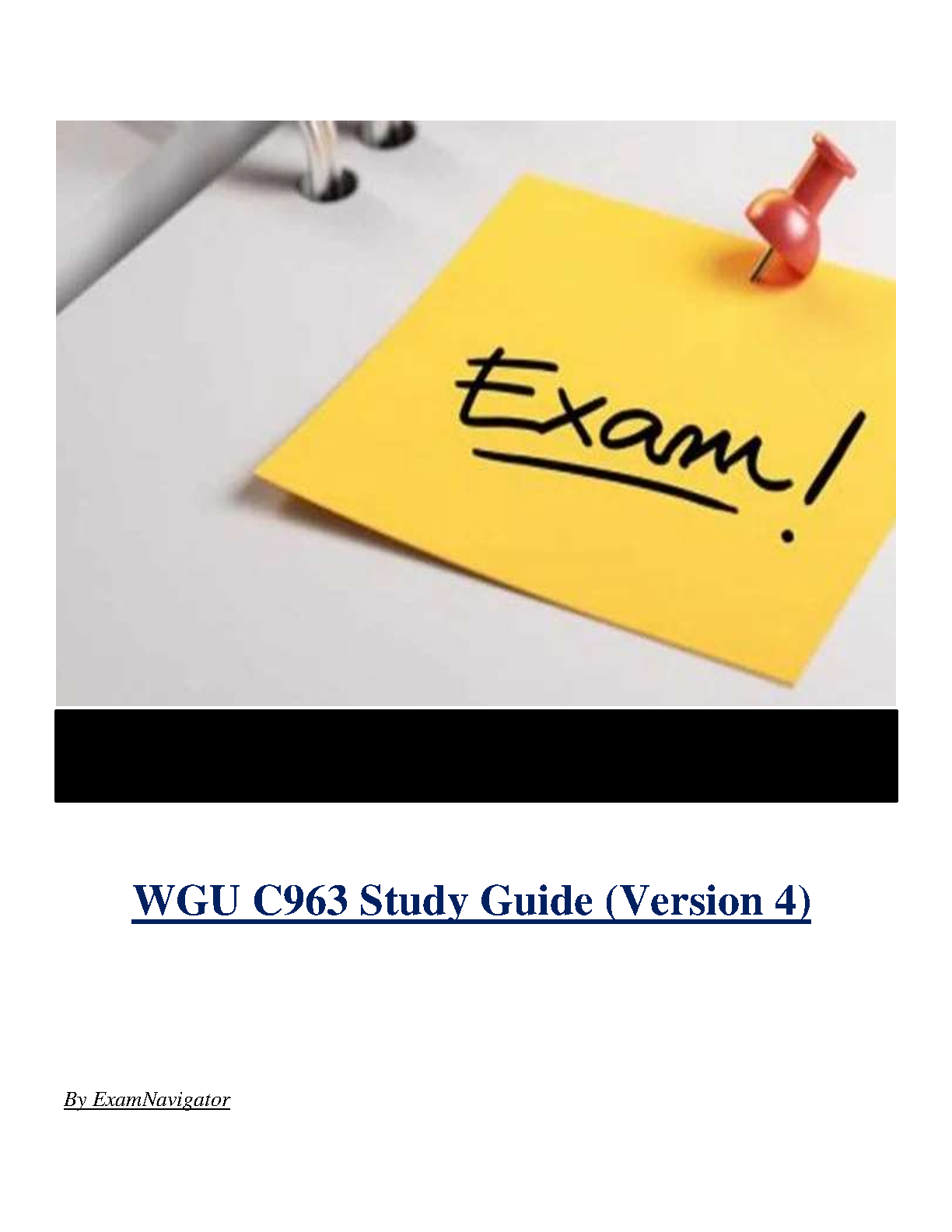 WGU C963 Study Guide V4 | 2025 Exam Prep & Practice