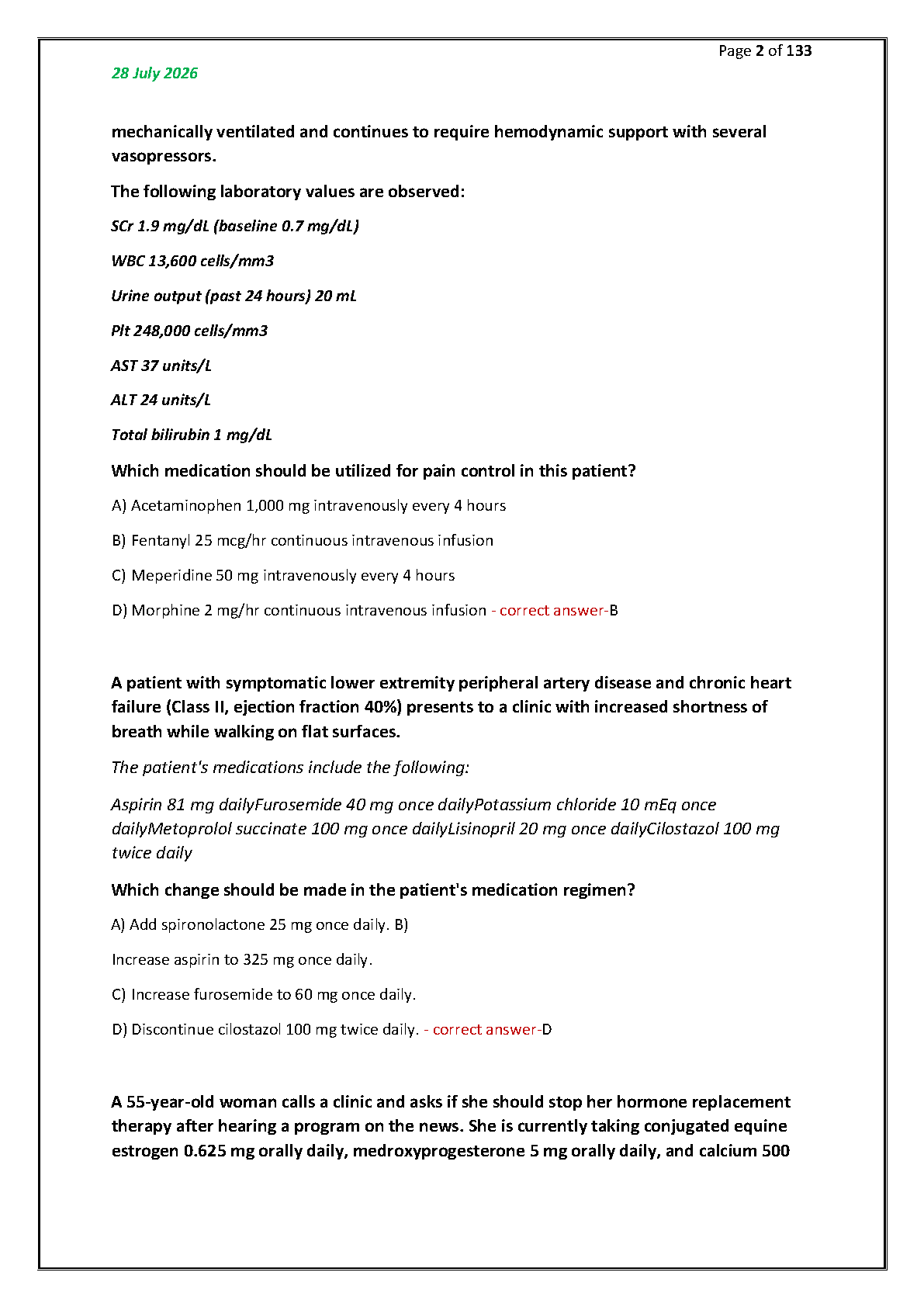 BCPS Test Bank: Verified Questions & Solutions