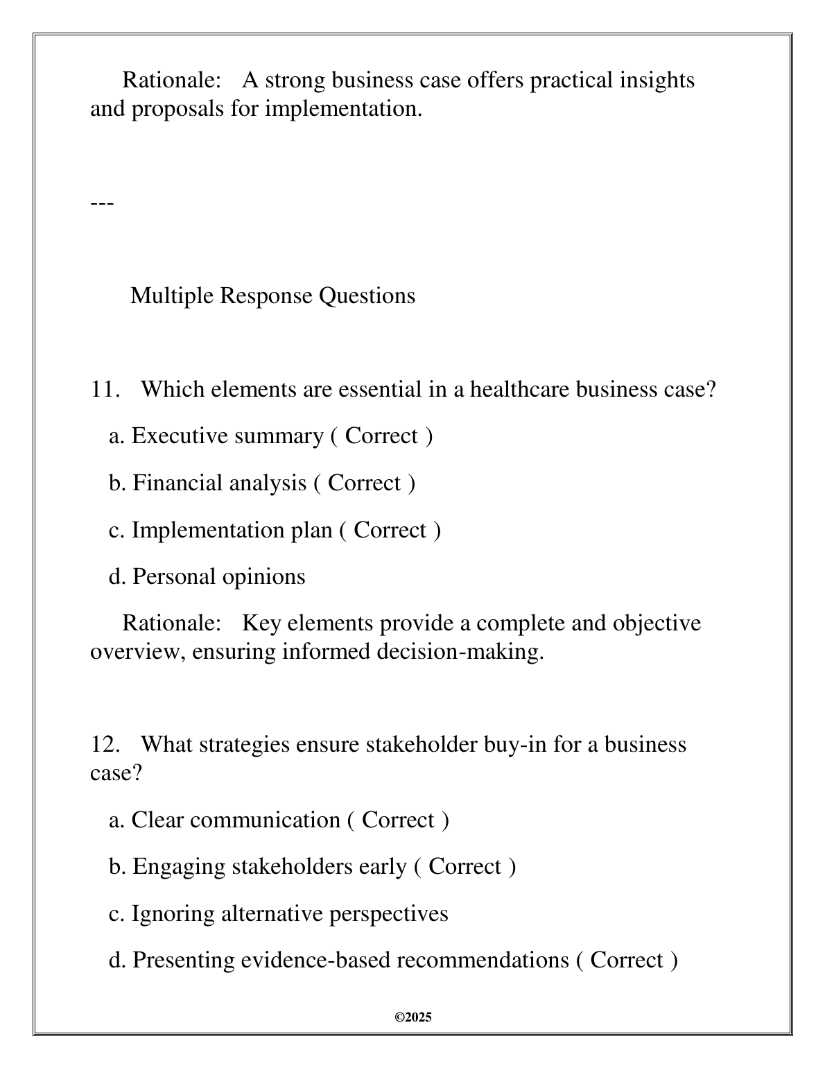 NURS 6432 Business Case Exam Prep: Q&A Review (NLM)