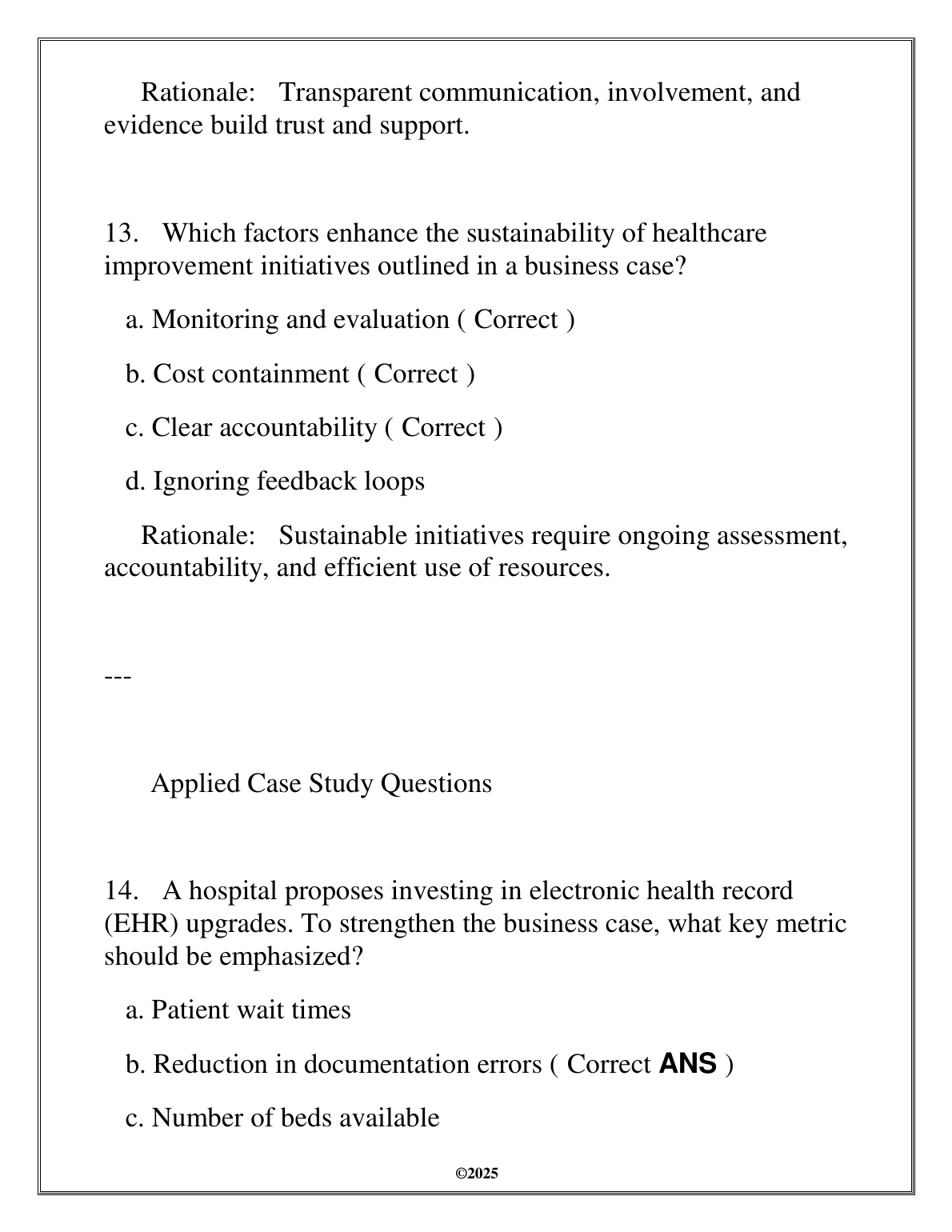 NURS 6432 Business Case Exam Prep: Q&A Review (NLM) IMG-3
