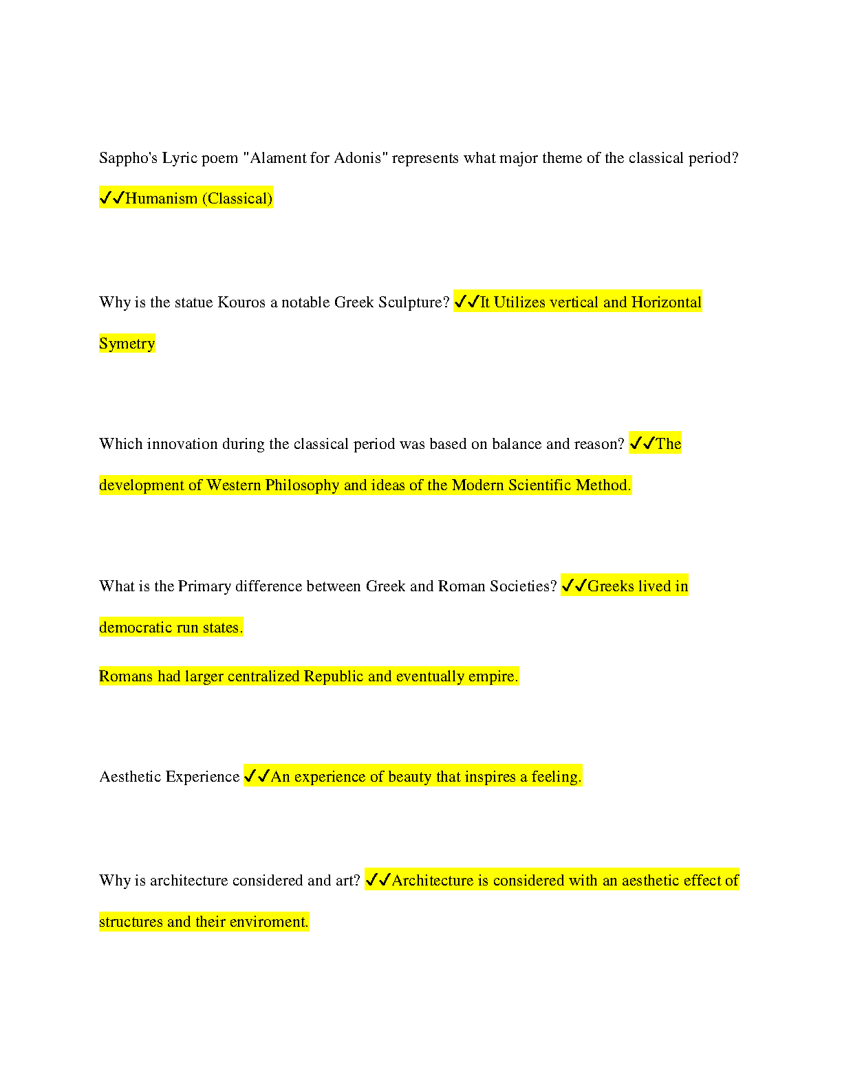 WGU C100 Humanities Final Exam Study Guide 2024-2025 IMG-3