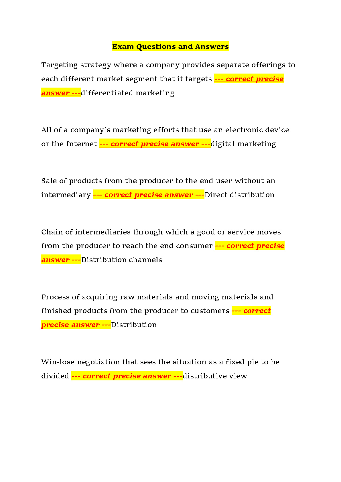 WGU D077 Exam Answers 2026 Marketing Study Guide IMG-3