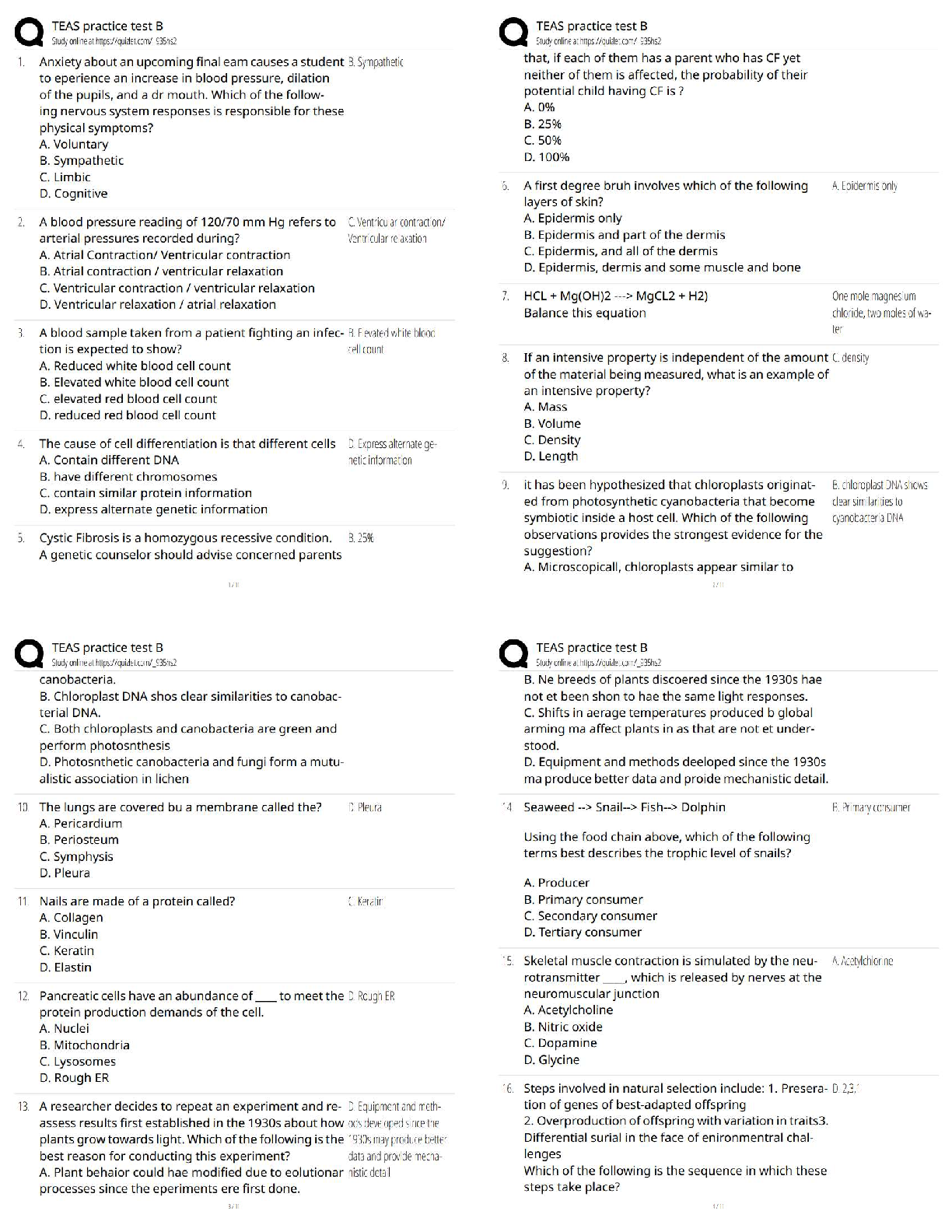 ATI TEAS 7 Science Test Bank 2025 2026 Study Guide IMG-1