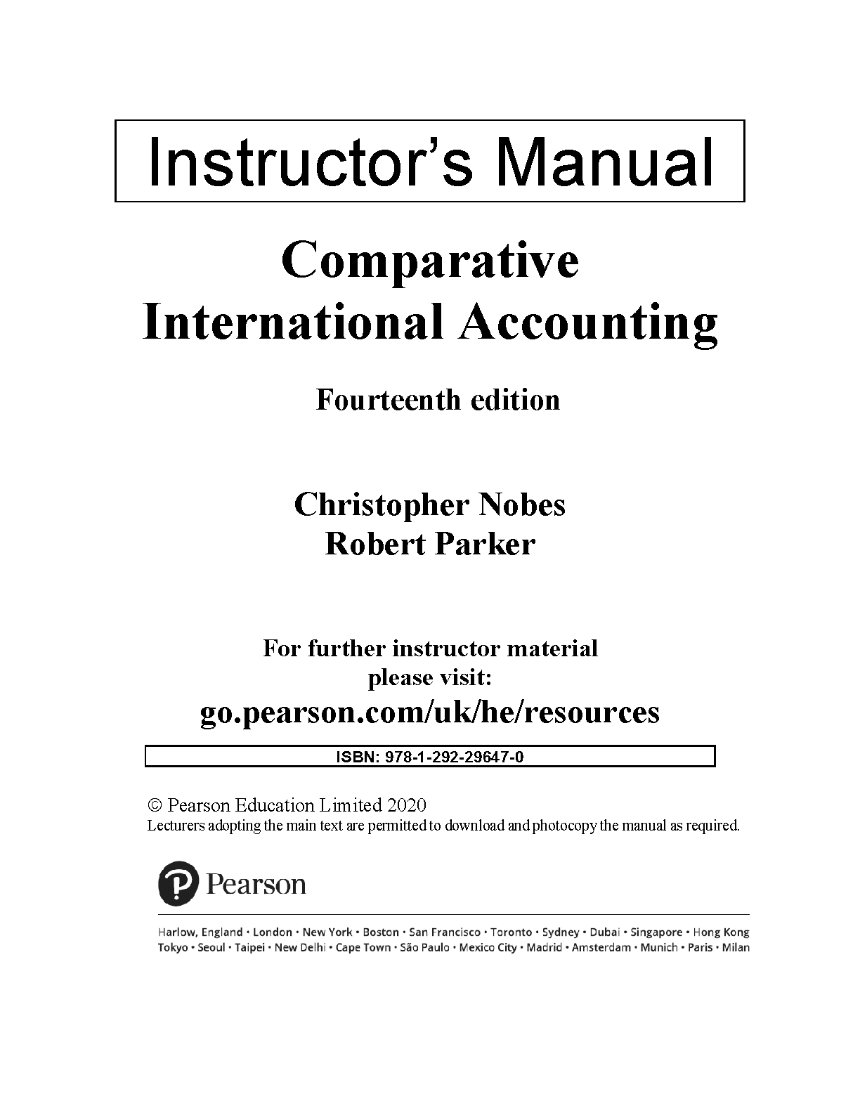 Comparative International Accounting 14th Edition TEST BANK IMG-1