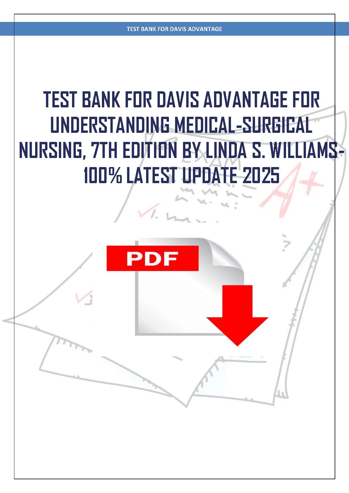 Medical-Surgical Nursing Test Bank Davis 7e 2025 IMG-1