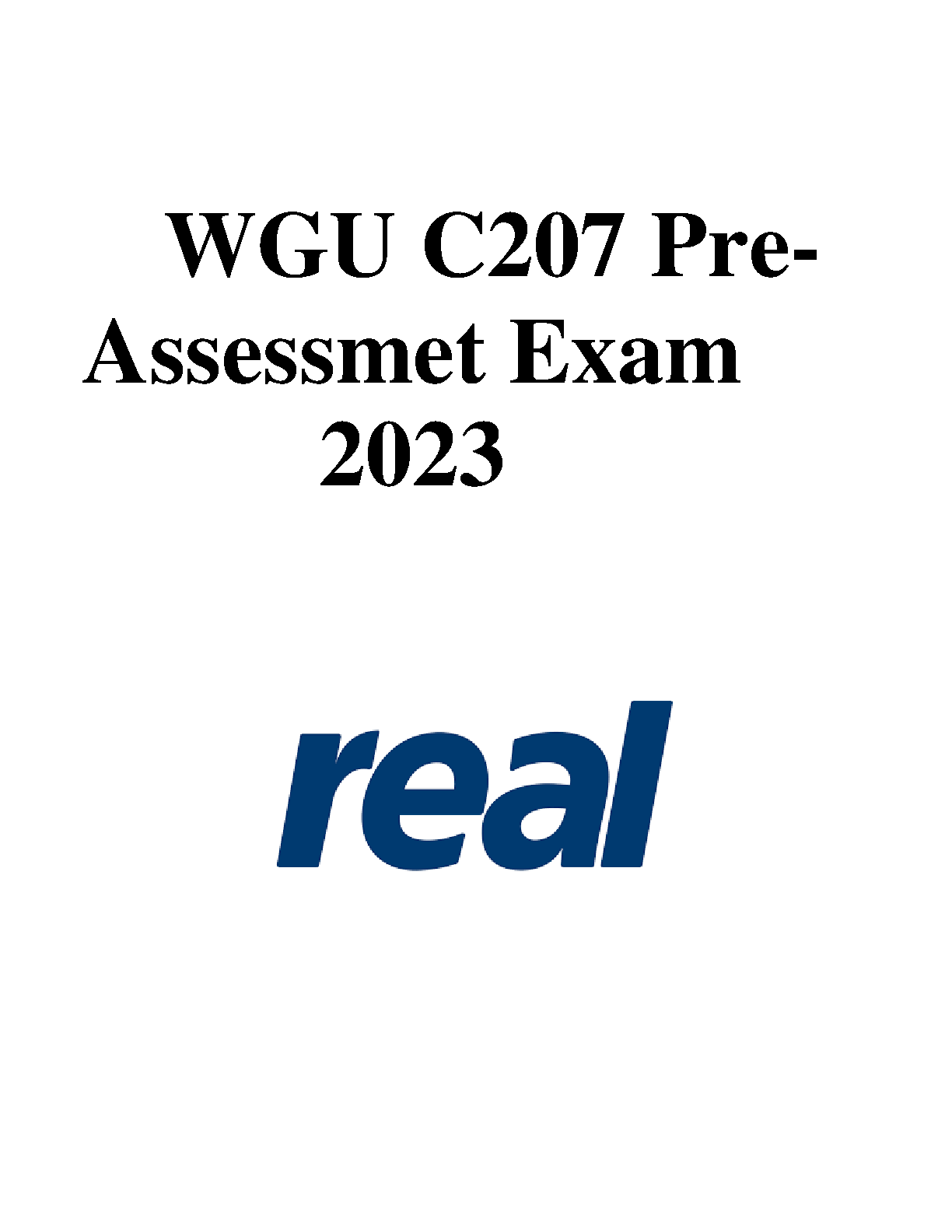 WGU C207 Pre-Assessment Exam Study Guide 2024/2025 IMG-1