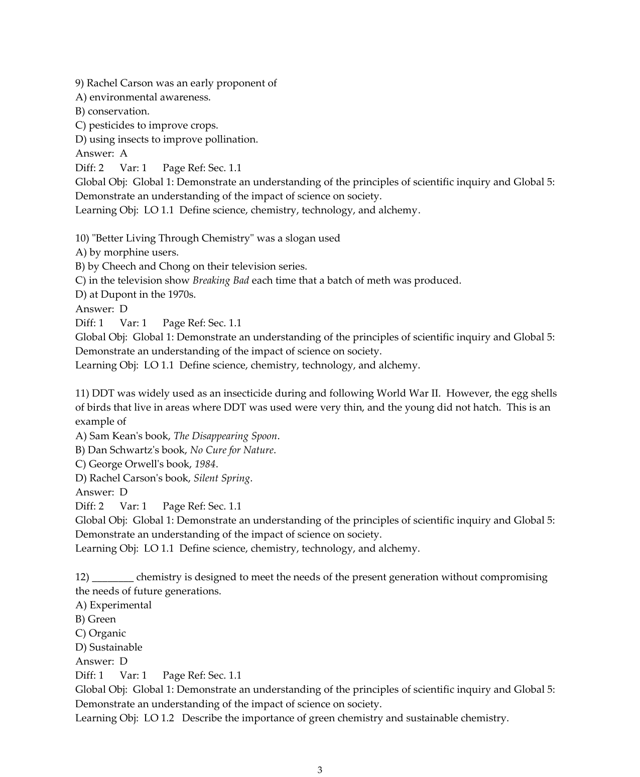 Chemistry For Changing Times 14th Edition TEST BANK IMG-3