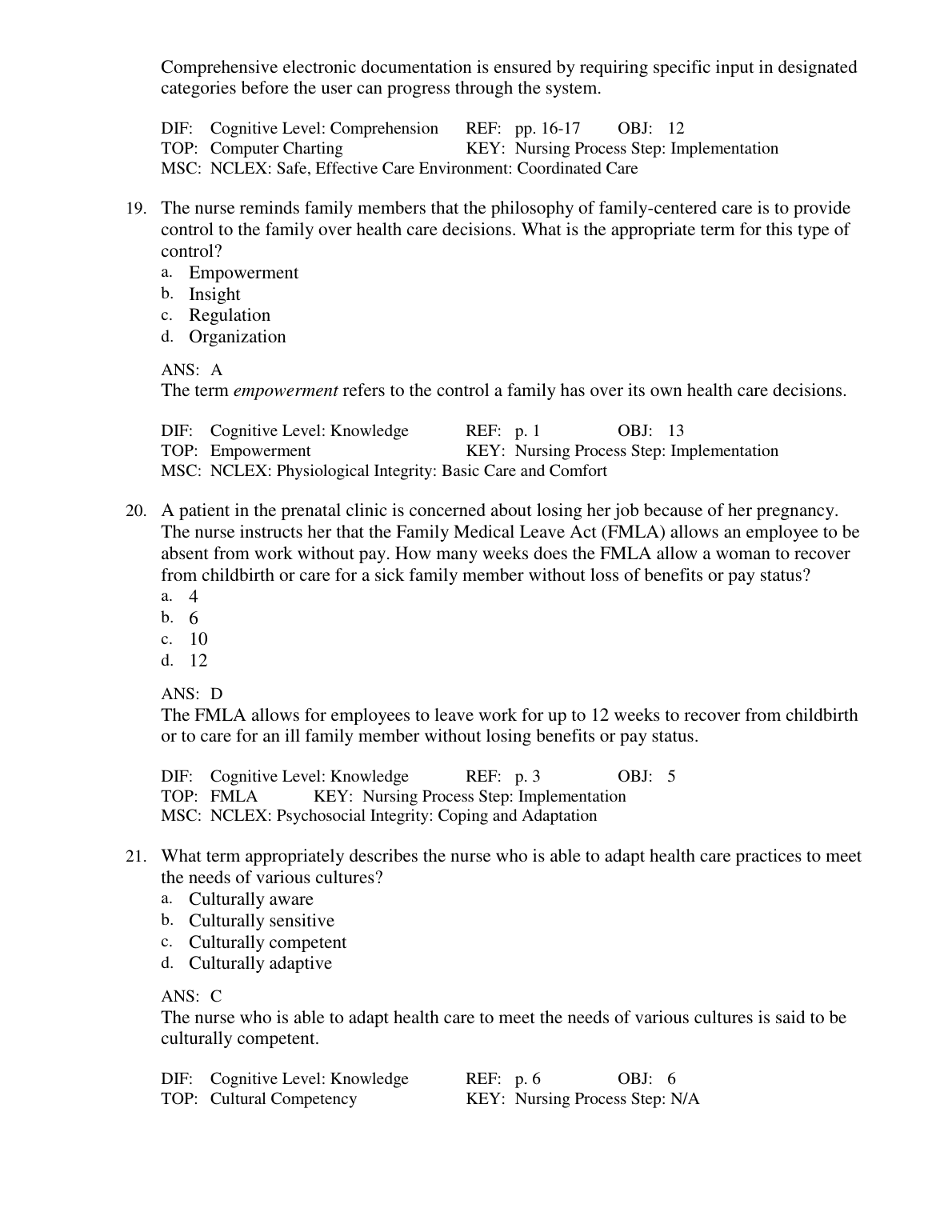 Leifer Maternity & Pediatrics Test Bank Ch 1-34 2026 IMG-3