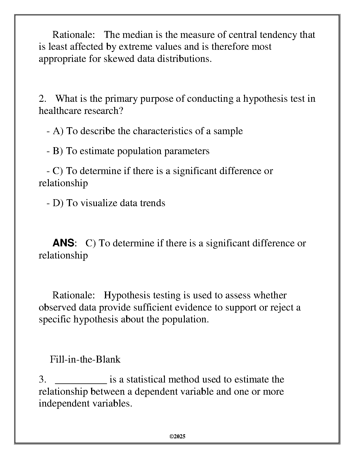 WGU MATH 1100 Applied Healthcare Statistics Exam Guide