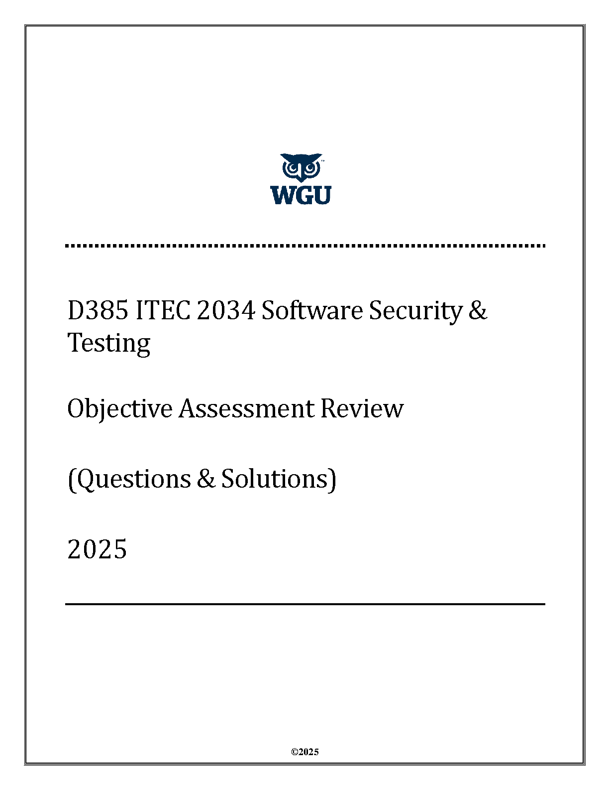 ITEC 2034 Software Security Exam Prep Guide WGU D385 IMG-1