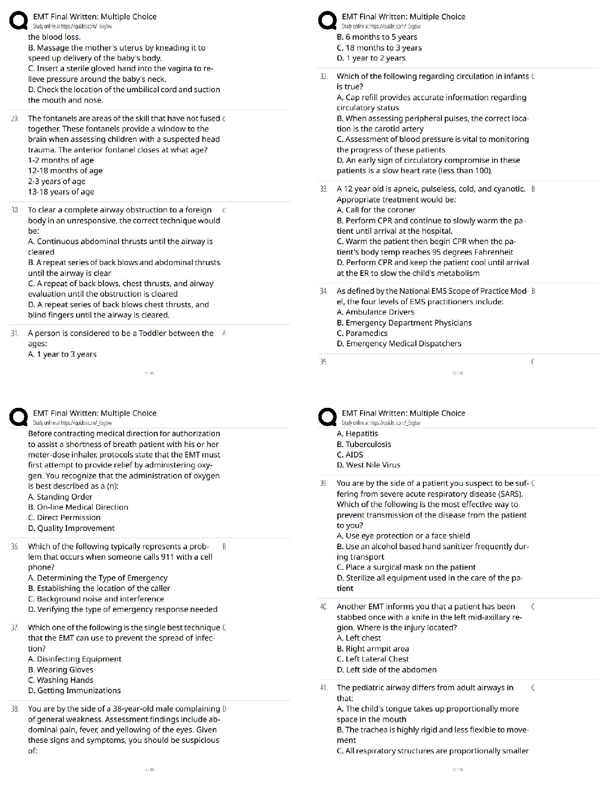 EMT Final Exam Test Bank 12th Ed AAOS Q&A 2026/27 IMG-3