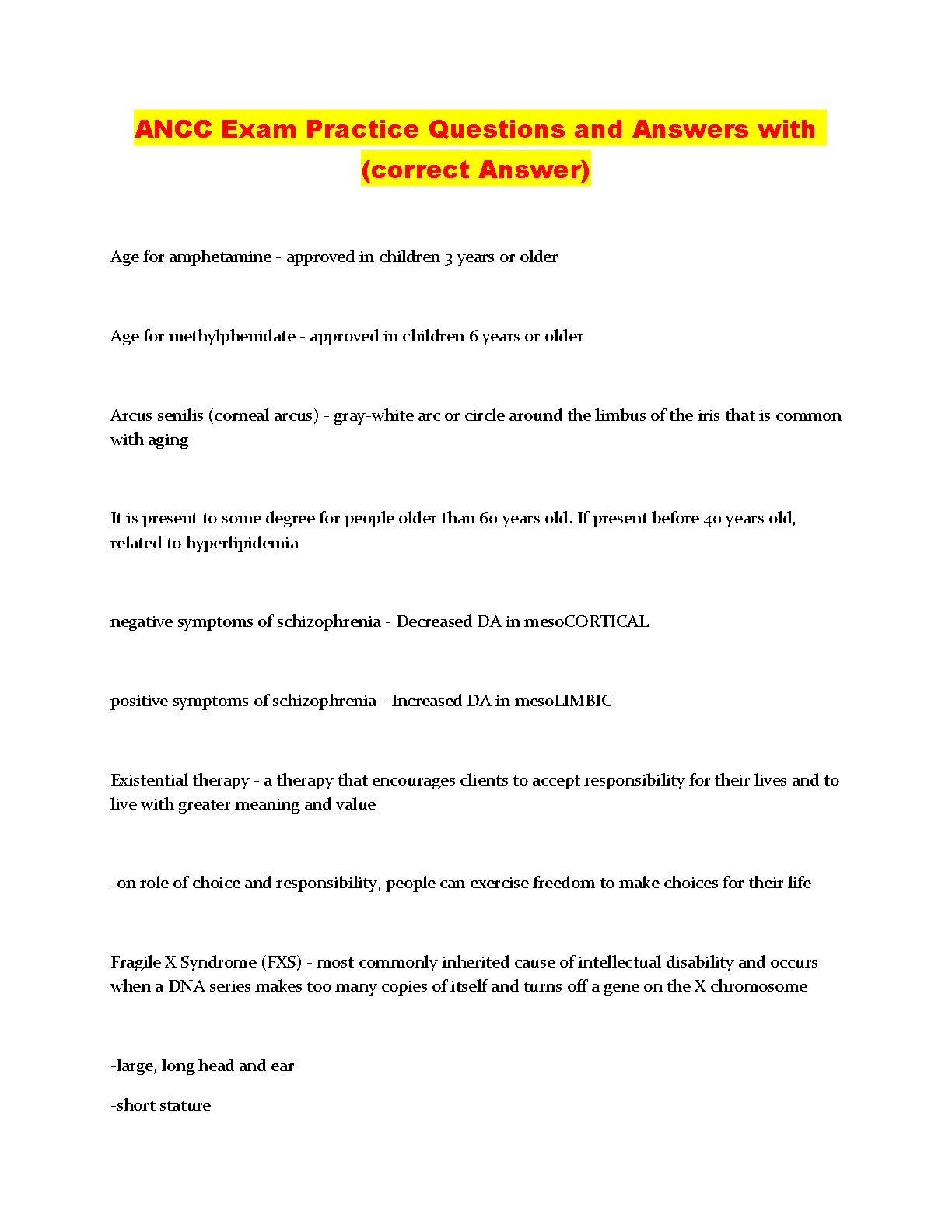 ANCC Psych Nursing Exam Prep: Top Rated Q&A 2026/2027 IMG-1