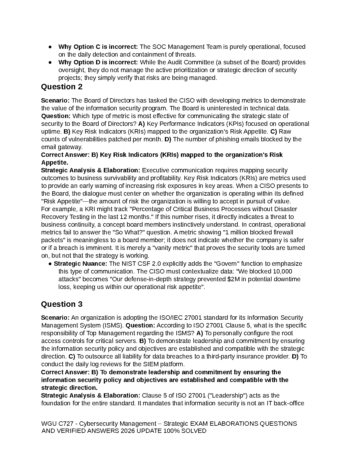 WGU C727 Cybersecurity Strategy Study Guide IMG-3