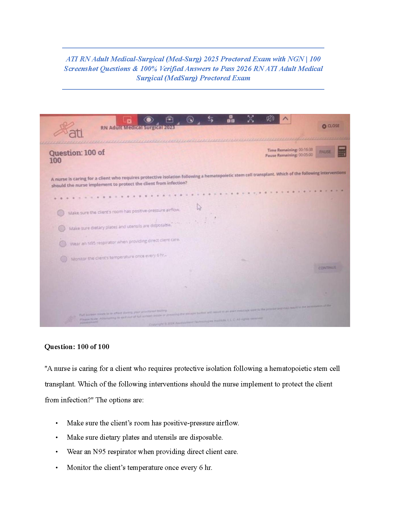 ATI Med-Surg Exam Test Bank 2026 NGN Q&A Guide IMG-1