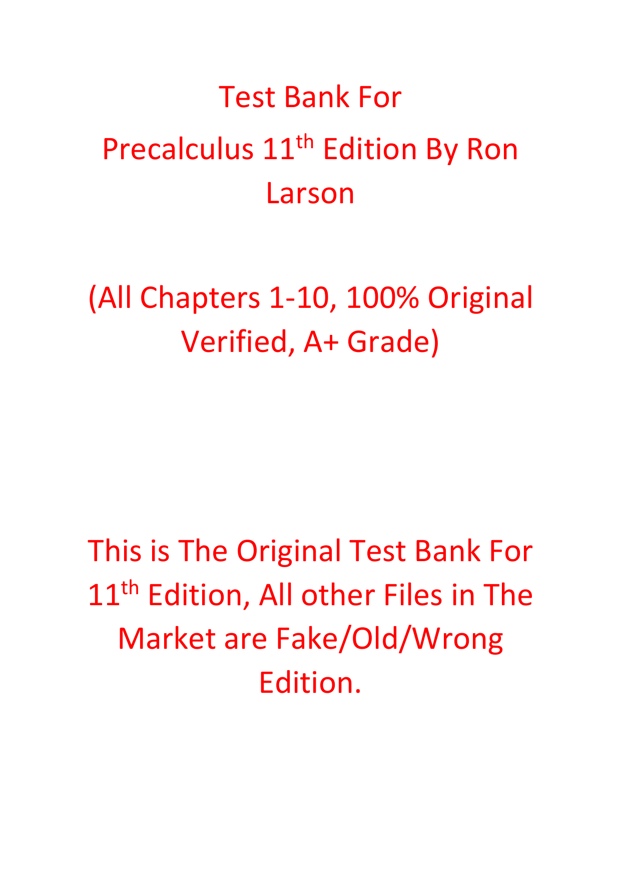 Precalculus, 11th Edition