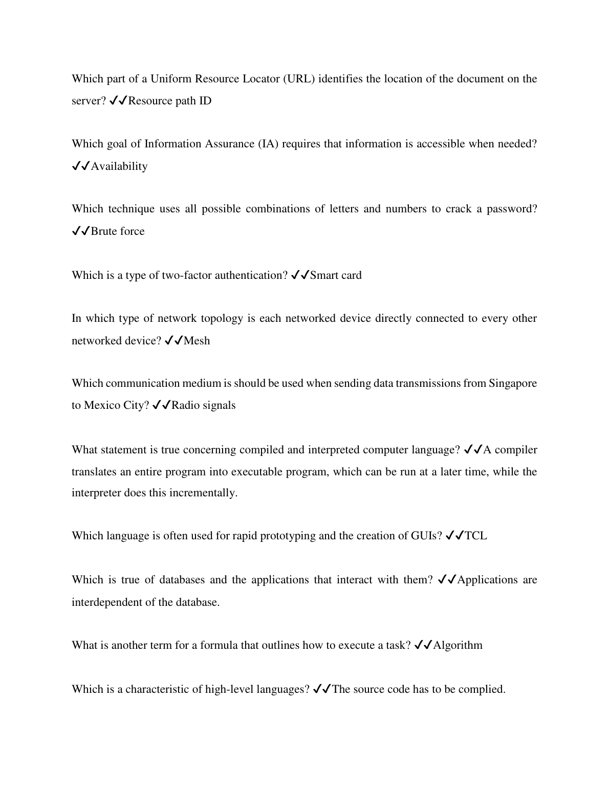 WGU C182 Introduction to IT Study Guide Questions Answers IMG-1