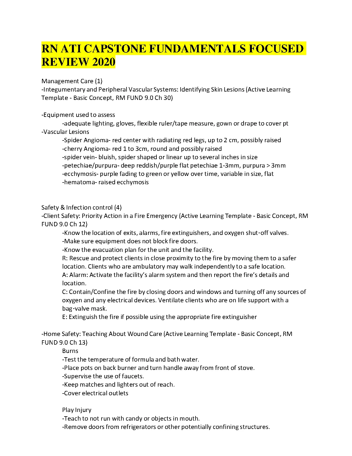 ATI Capstone Fundamentals Nursing Study Guide 2026 IMG-1