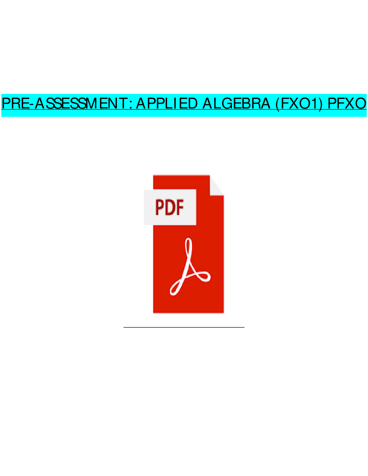 WGU C214 Applied Algebra Pre-Assessment Study Guide