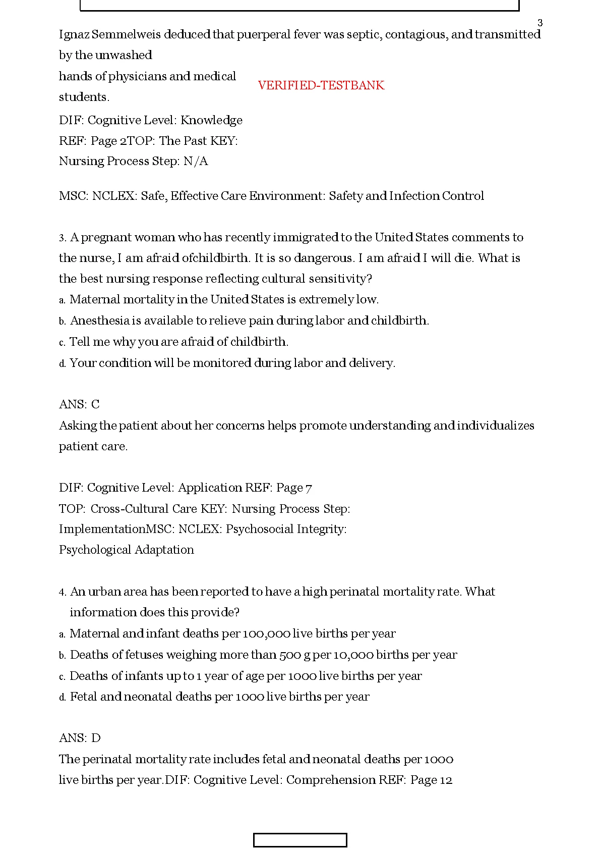 Leifer Maternity & Pediatric Nursing Test Bank 2026/27 IMG-3