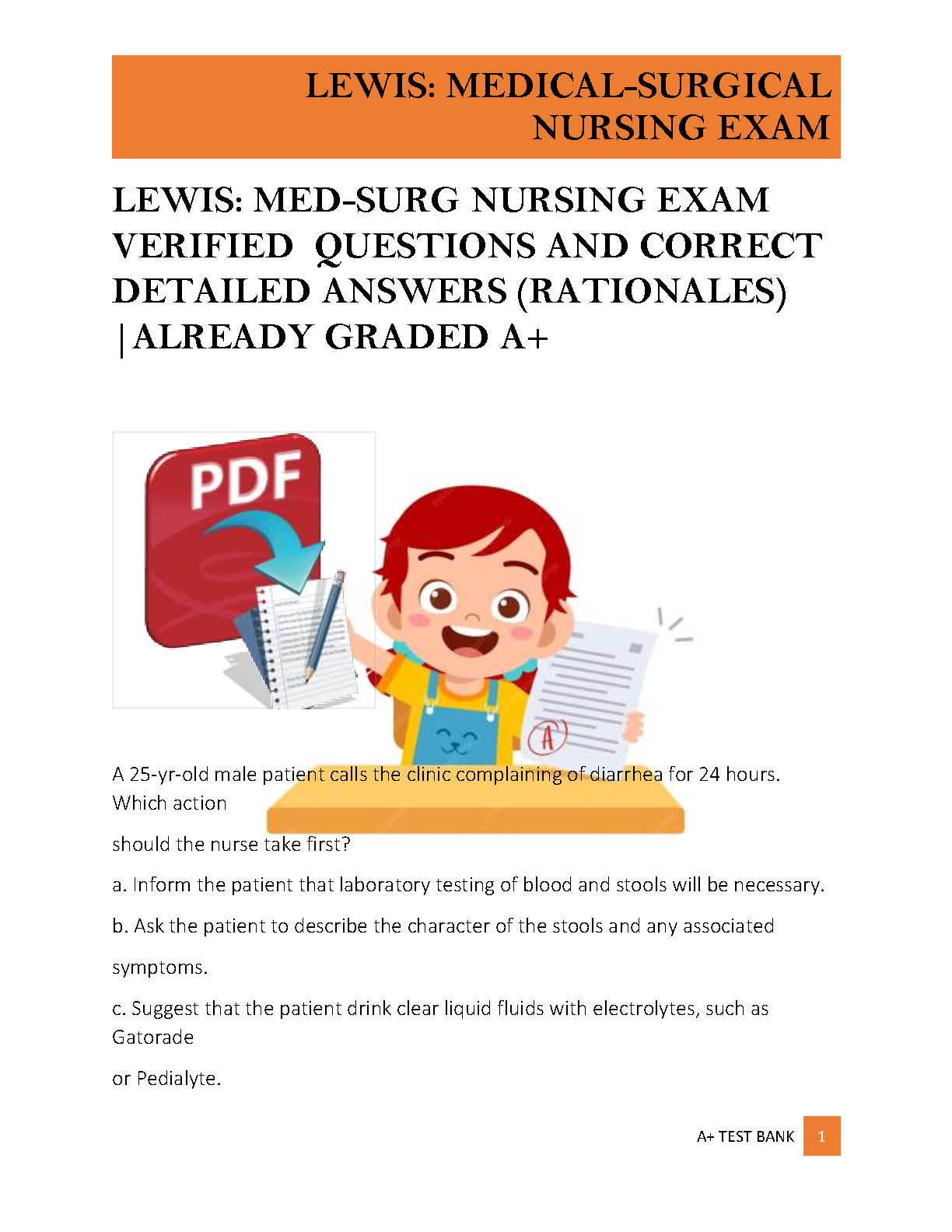 Lewis Med Surg Nursing 12e Test Bank 2026/27 Verified
