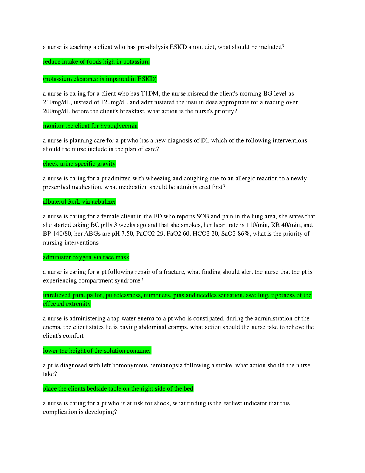 ATI Capstone Med-Surg Exam Practice Questions and Answers 2026/27
