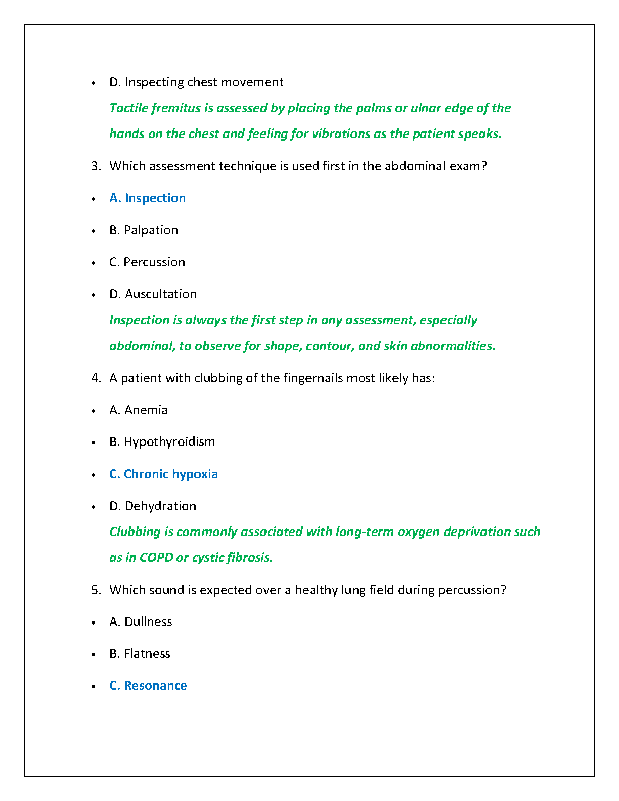 WGU C349 Health Assessment Test Bank 2025 Solutions