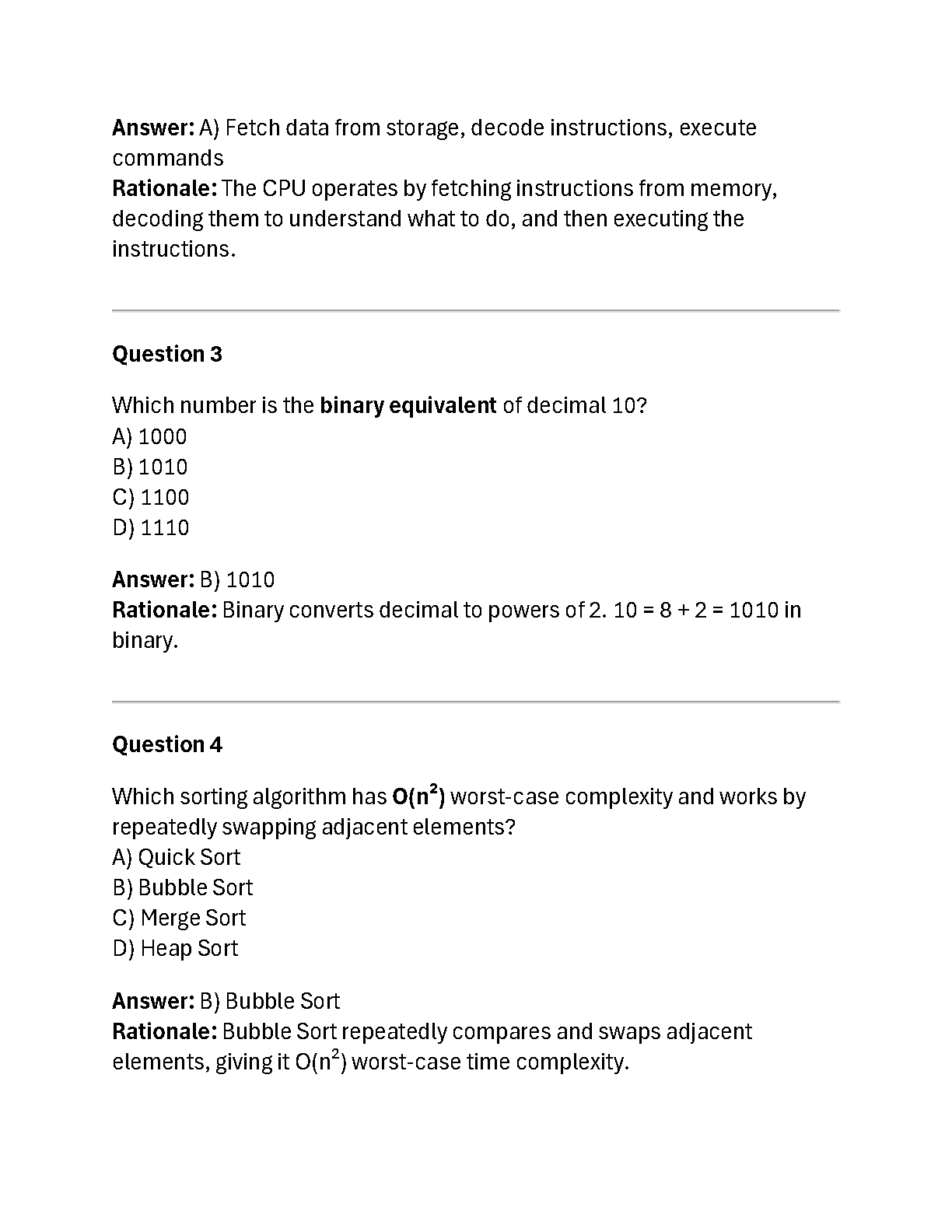 WGU D684 Intro CS QEO2 Test Bank | 2026