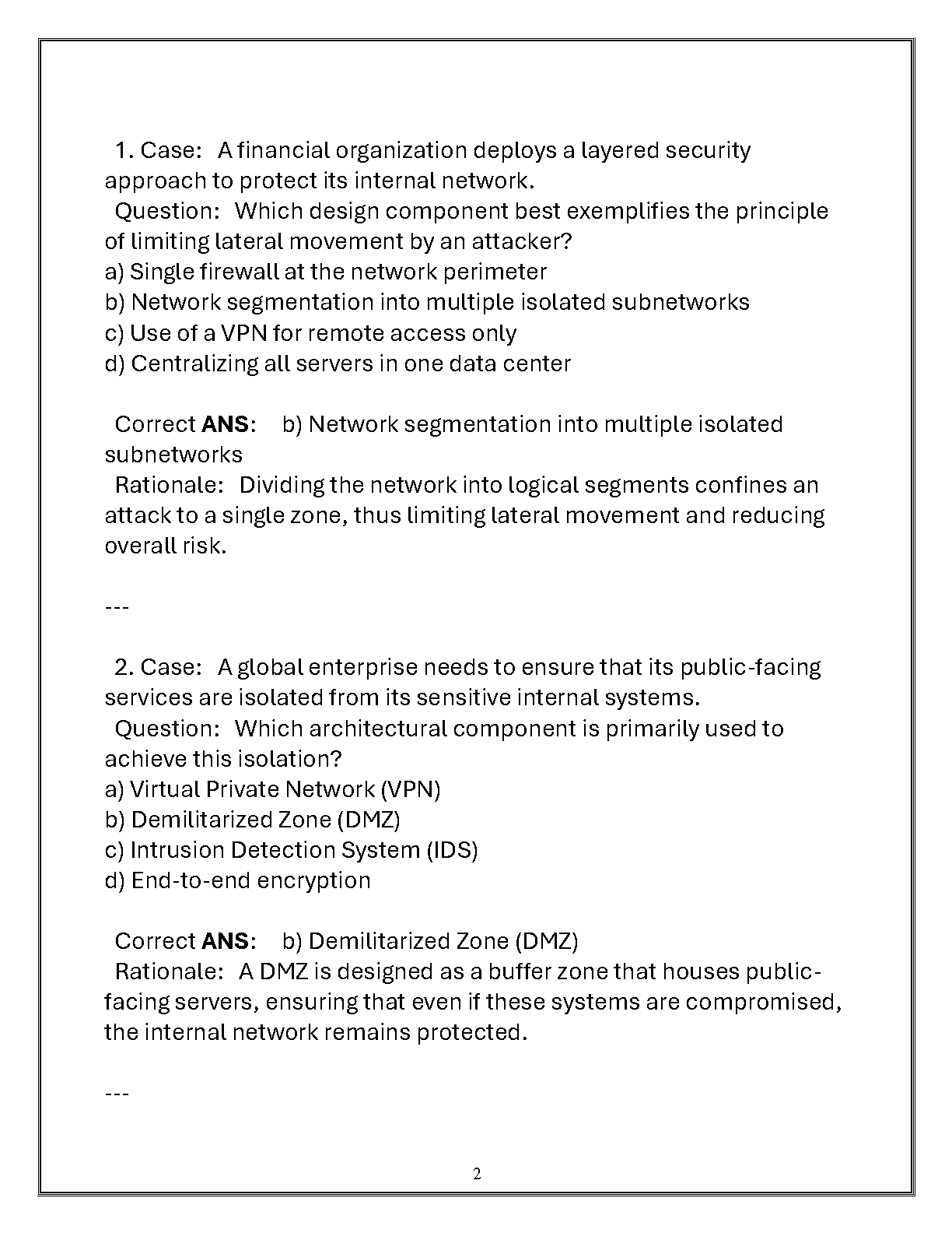 ITAS 5221 Secure Network Design Exam Questions 2025