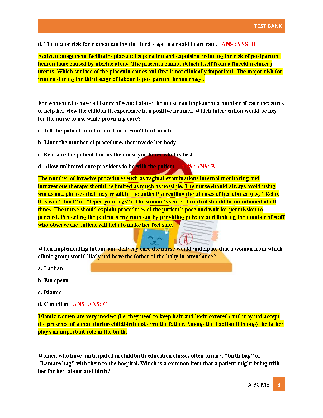 Safe Maternity & Paediatric Nursing Test Bank 2026/27 Ch 1-38 IMG-3
