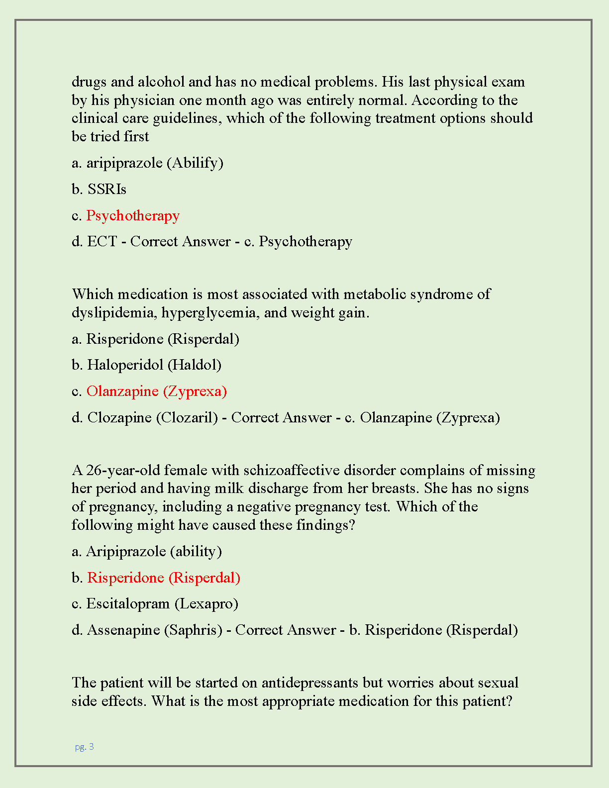 NUR 670 PMHNP Test Bank with Verified Answers IMG-3