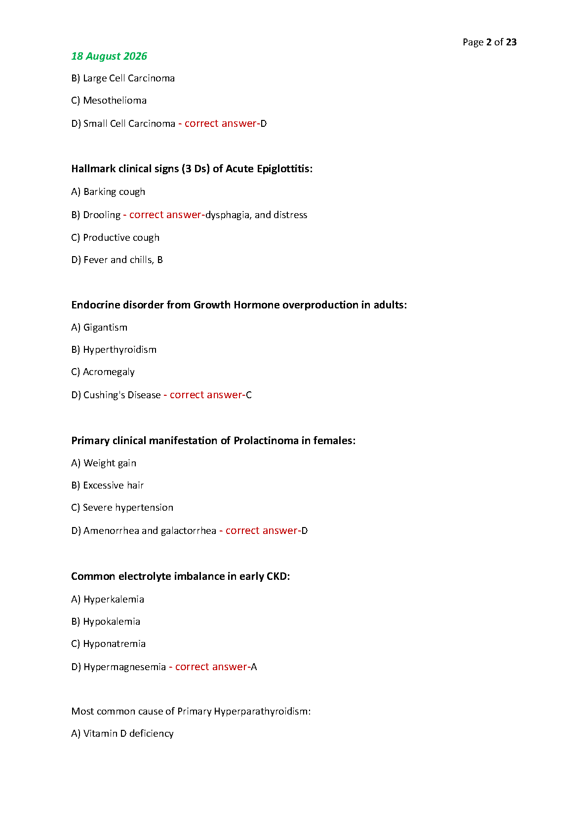 WGU D115 Advanced Pathophysiology Test Bank 2026