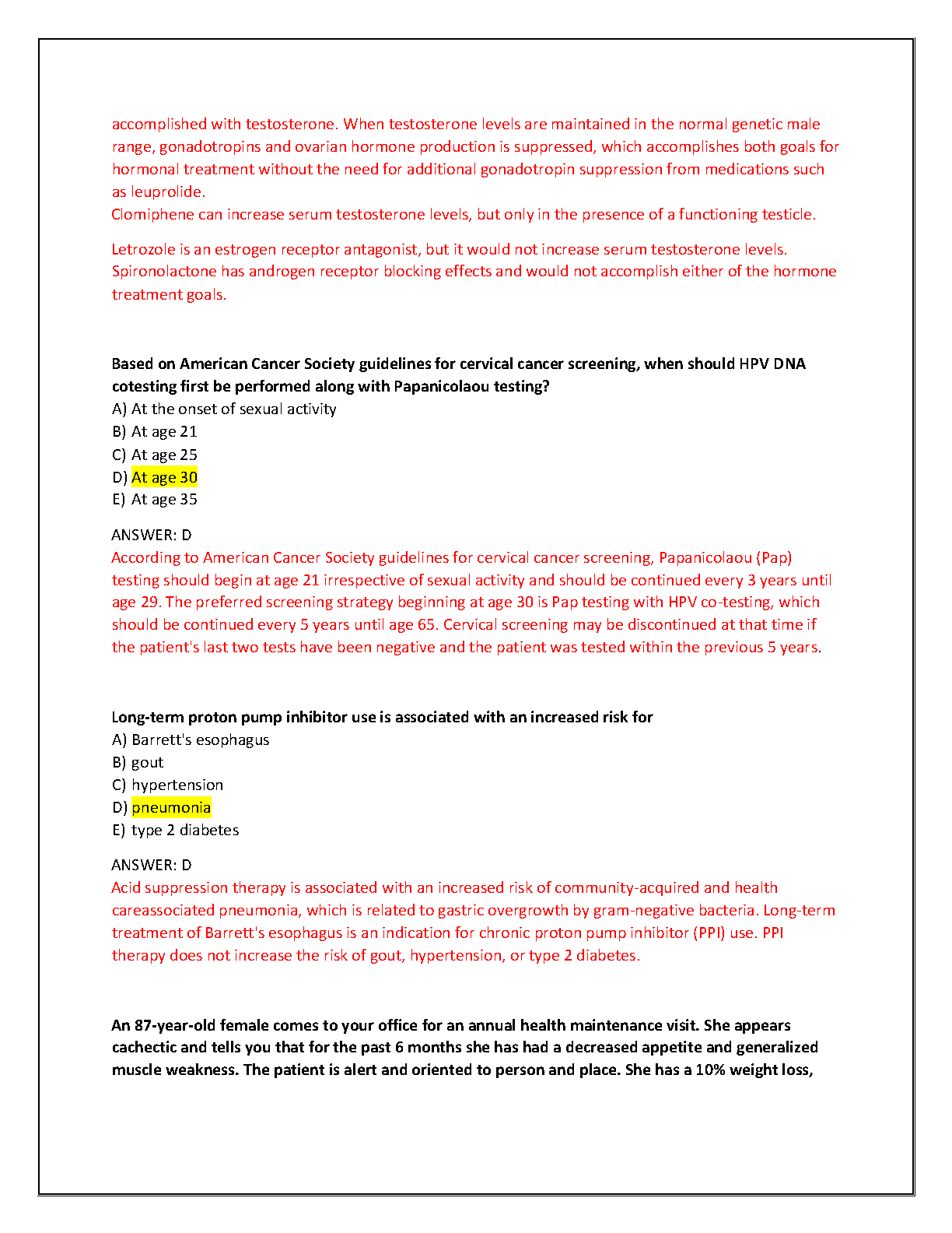 ABFM ITE 2026 Question Bank Versions A and B IMG-3