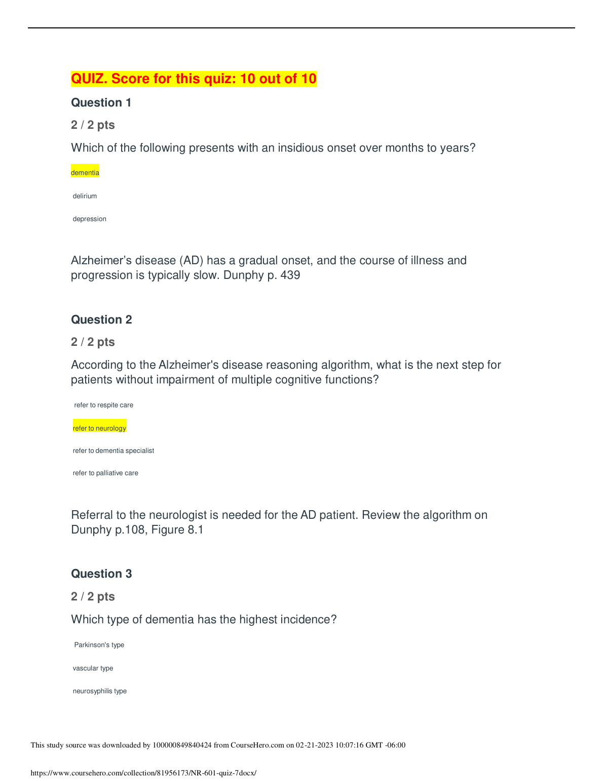 NR 601 Quiz 7 Q&A 2023-2024 Nursing Test Bank Solutions IMG-1