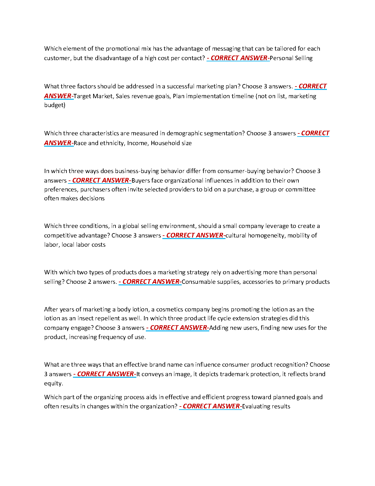WGU C201 Business Acumen Test Bank with Verified Answers
