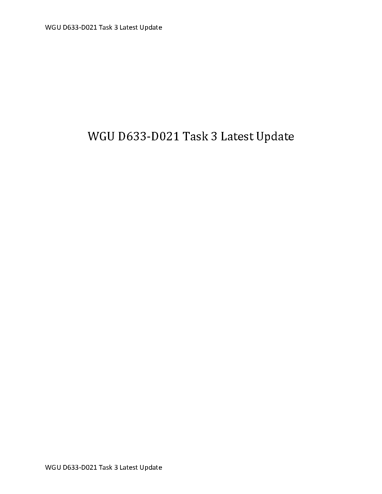 WGU D633-D021 Task 3 Update 2024-2025 Exam Prep Guide IMG-1