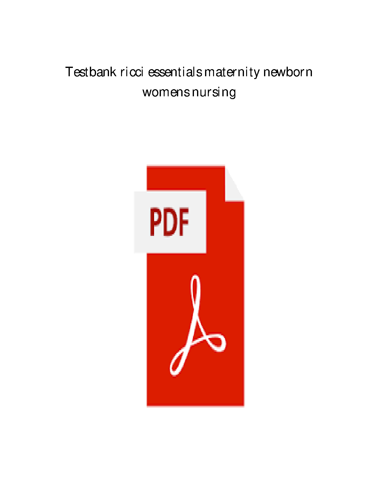 Maternity Nursing Test Bank 2026/27 | Ricci Kyle Carman IMG-1
