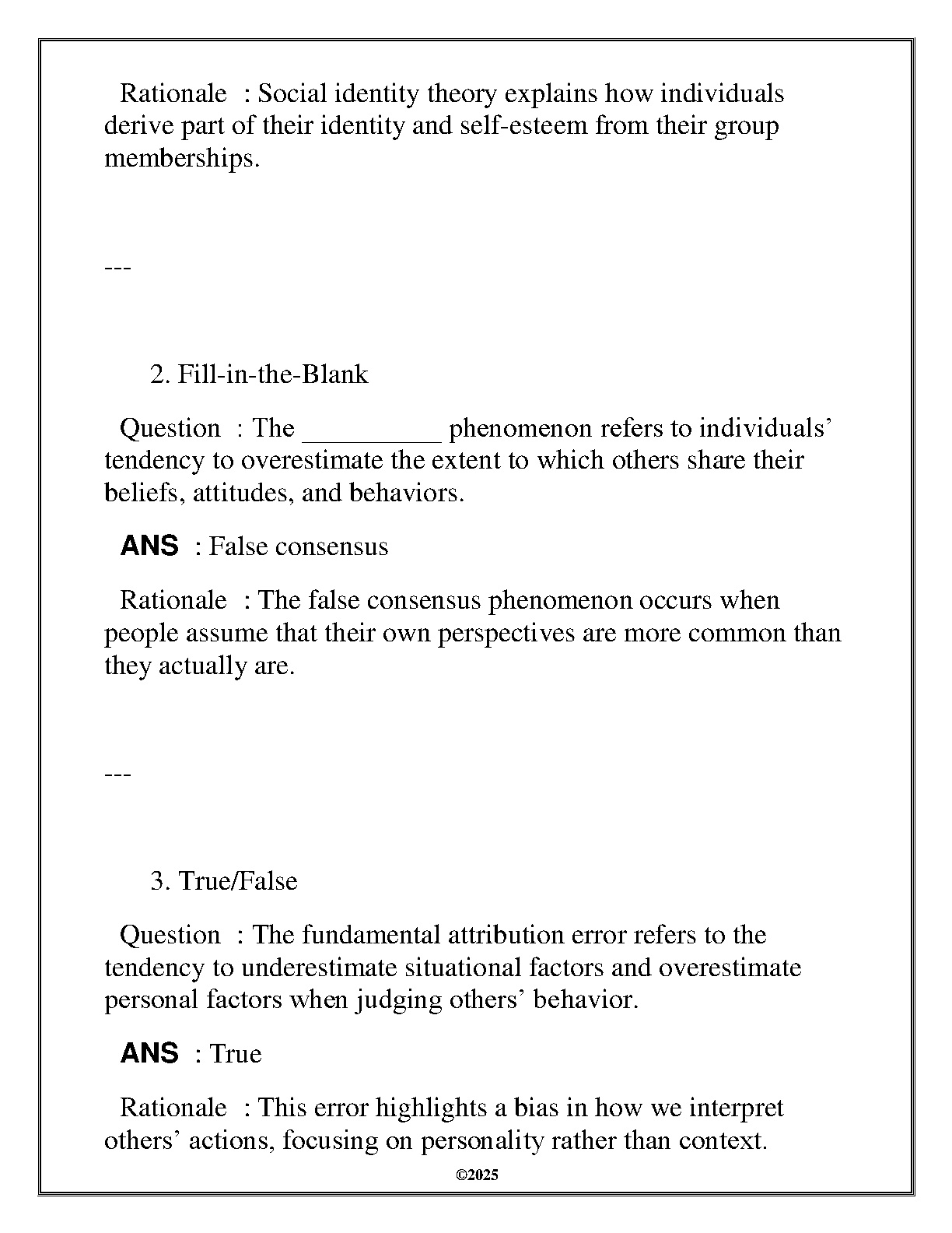 WGU HLTH 3530 Social Psychology Exam Q&A 2025 Study Guide