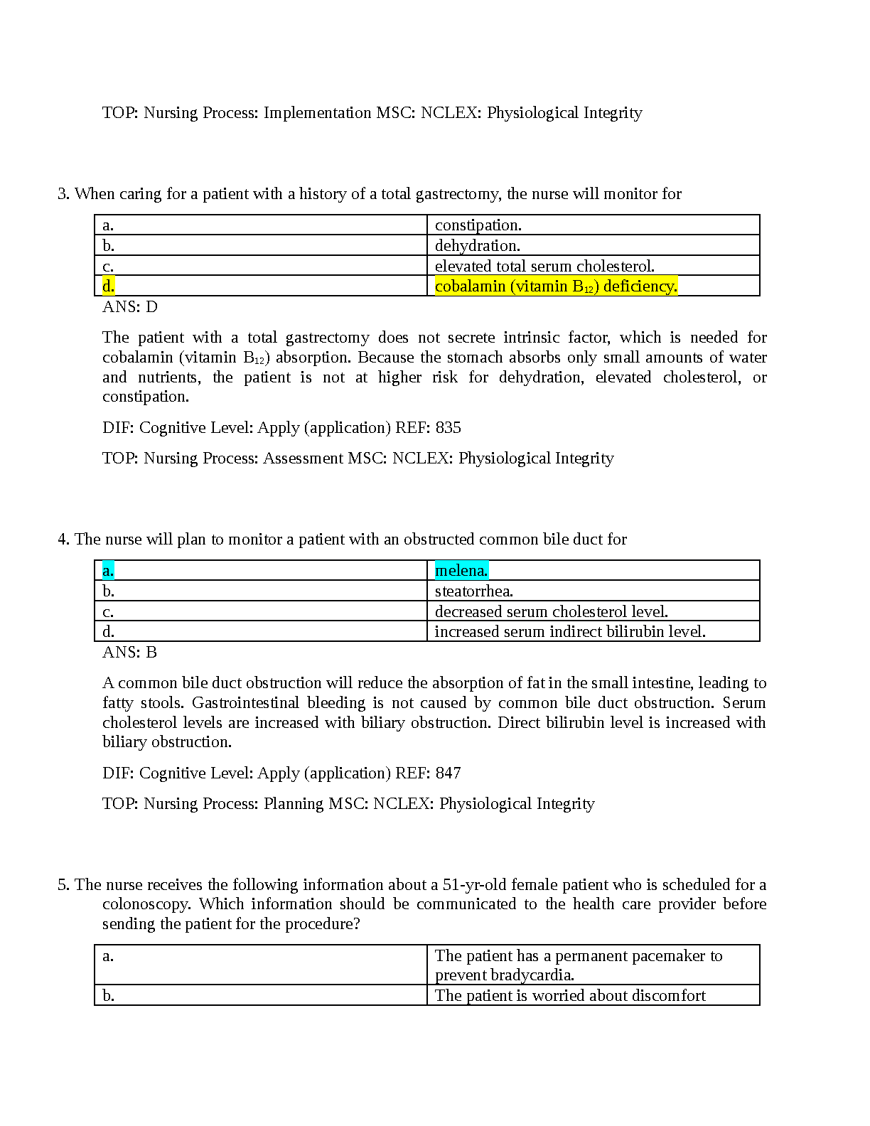 Lewis Med Surg Nursing 10e Test Bank | Study Guide