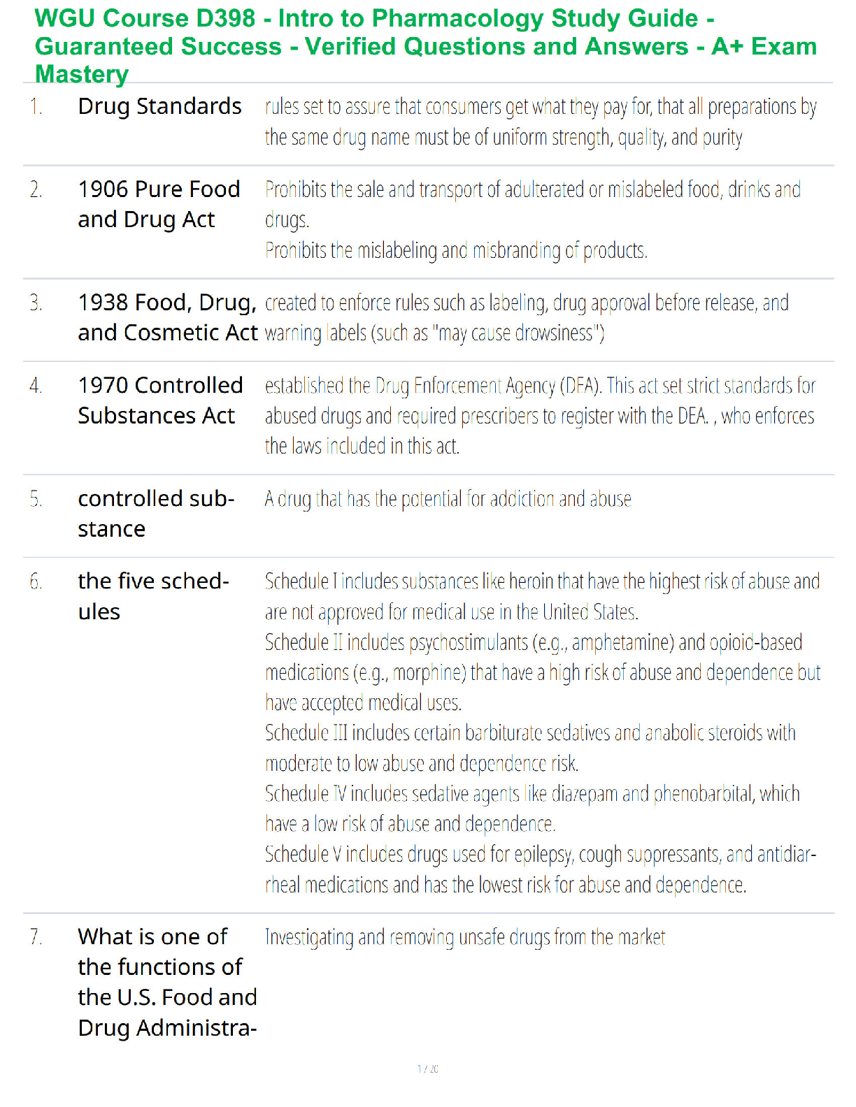WGU D398 Intro to Pharmacology Test Bank 2025/2026 IMG-1